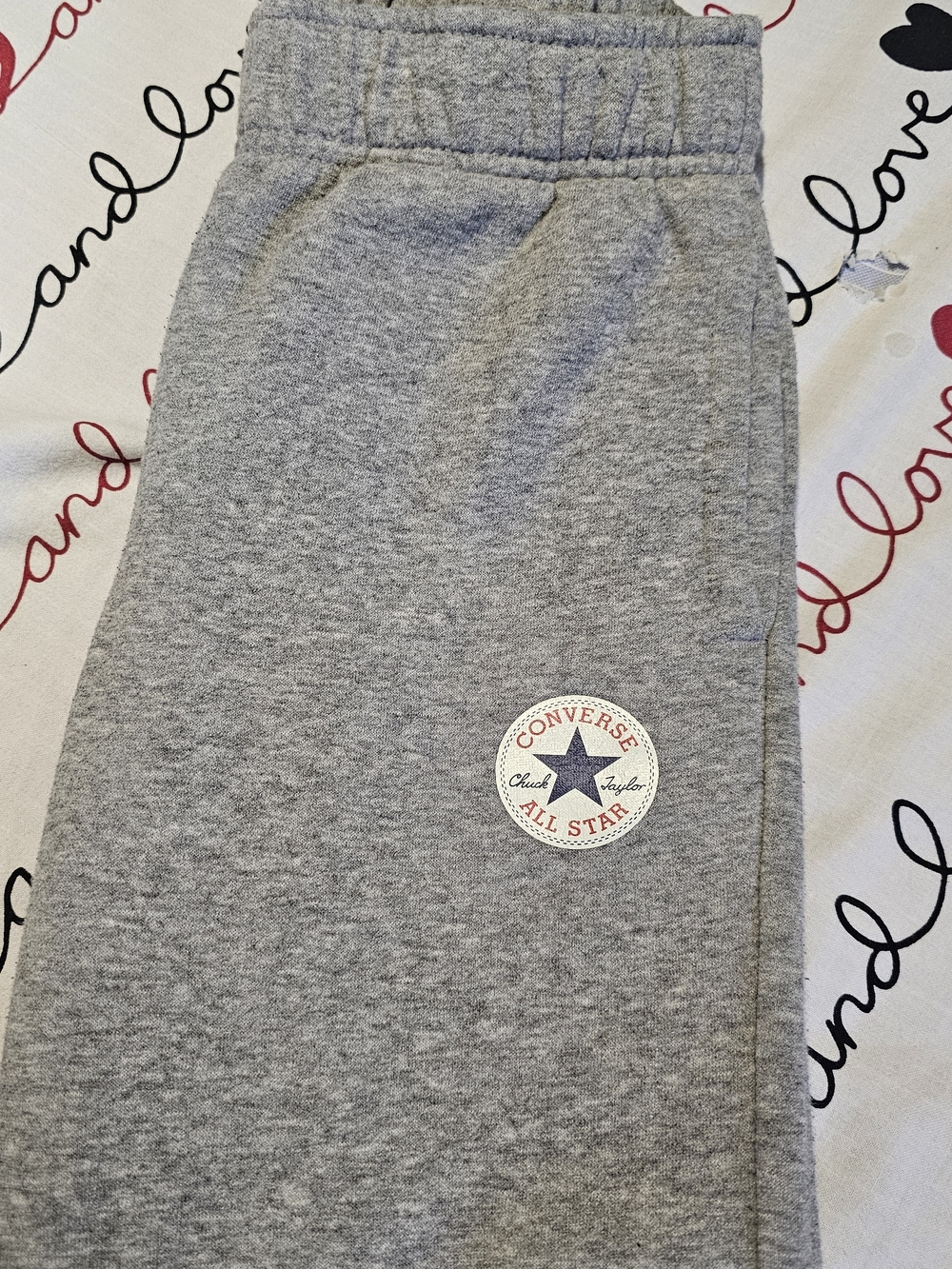 Converse Gray All Star Sweatpants with Logo